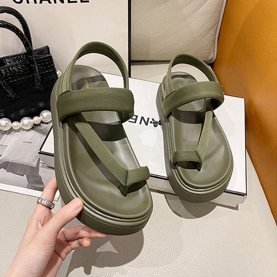 Bekväma snygga mångsidiga plattformssandaler för kvinnor