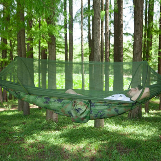 Automatisk Snabböppnad Hängmatta med Myggnät