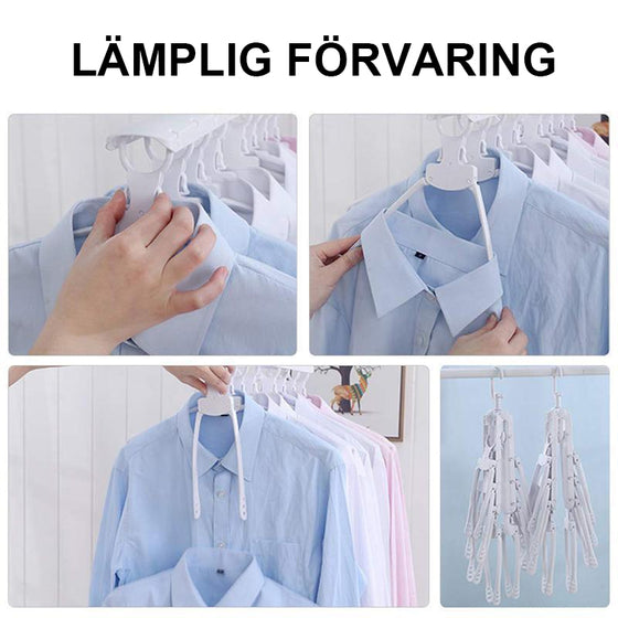 8 i 1 Multifunktionell Hopfällbar Hängare för Platsbesparing