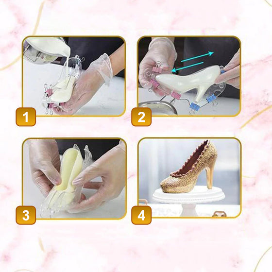 3D högklackat chokladform