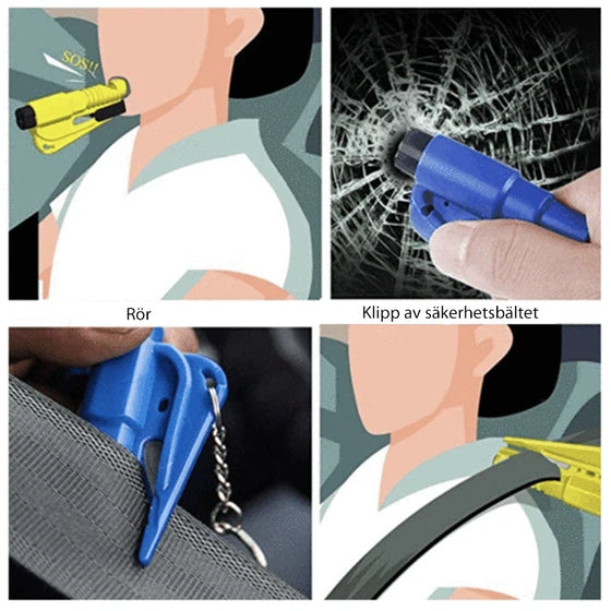 Multifunktionell Mini Bil Nödverktyg