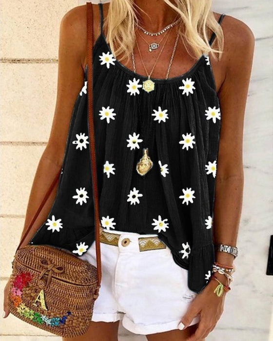 Blommönster Cami Top