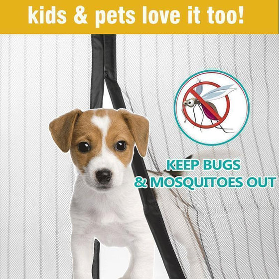 Magnetisk skärmdörr med kardborreband