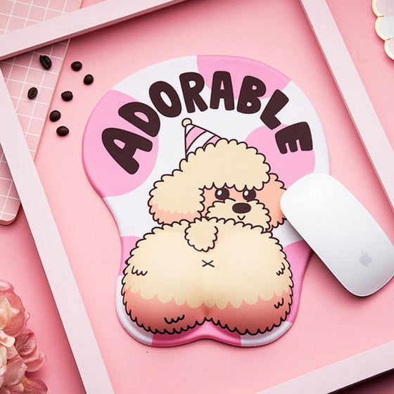 3D Hundtryckt Musmatta med Handledsstöd