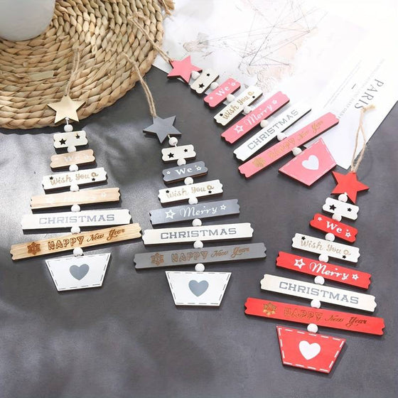 Julgran Trä Hängande Dekoration