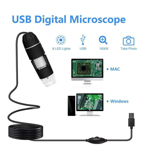 Domom® USB Digital Microscope LED PC-anslutbar Digital
