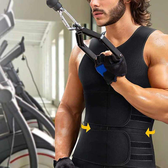 Herrväst med plastbälte