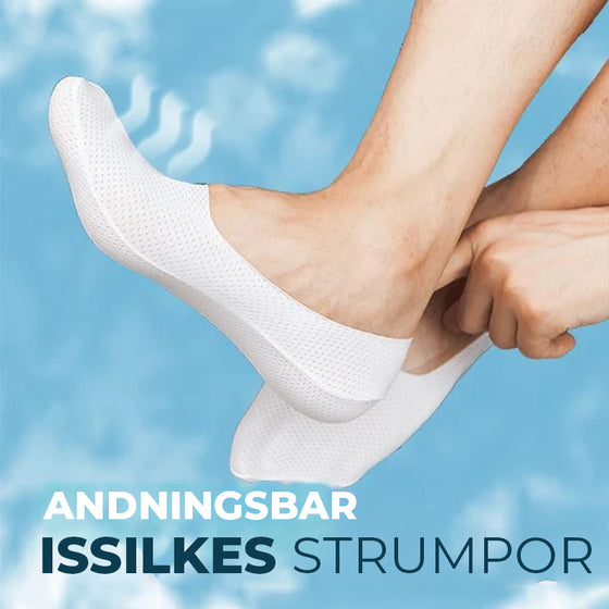 Andningsbar issilkesstrumpor