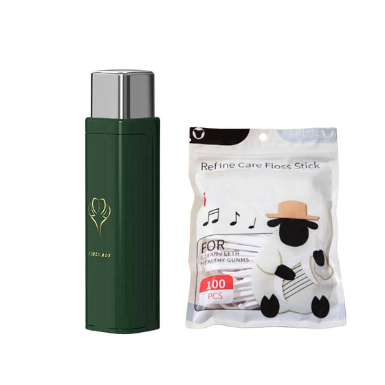 Bärbar tandtrådsdispenser