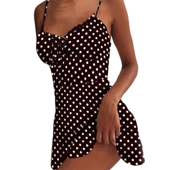 Blommönster Frill Hem Klänning