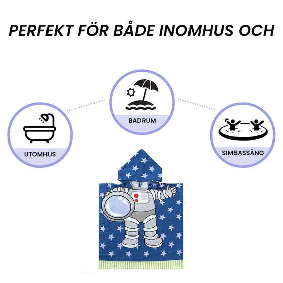 Strandhanddukar med huva för barn