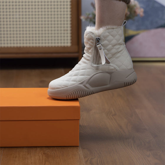 Varma snöstövlar med tjock sula för kvinnor