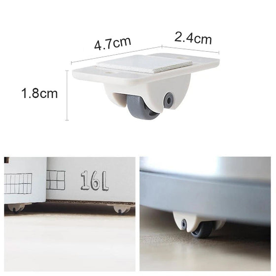 Adhesiv Liten Caster Set (4 st)