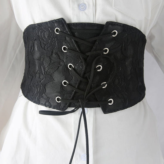 Elastisk stretch-korsett midjebälte för kvinnor