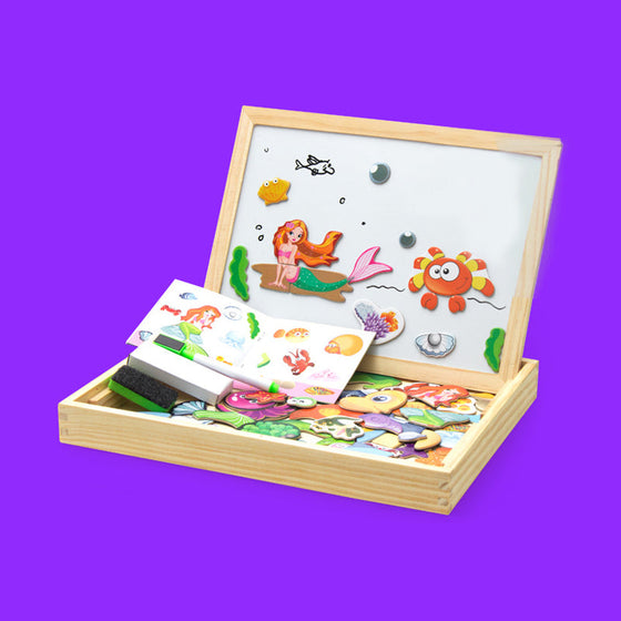 Magnetisk djurpussel ritbord