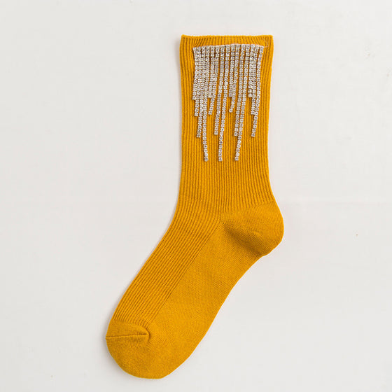 Damstrumpor med tofsar