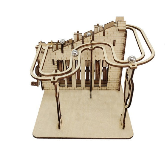 3D trä mekanisk pussel 4 typer av marmor modell montering