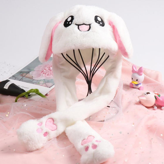 Söt Plysch Öronhoppande Kaninhatt