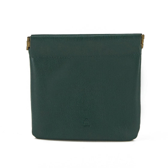 Läder kläm myntväska