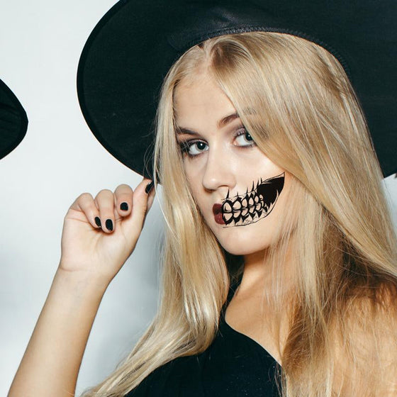 Läskiga Halloween-tatueringsklistermärken