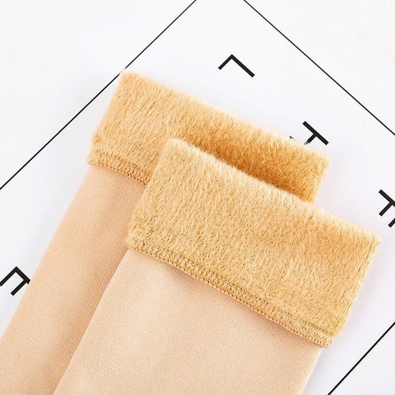 Förtjockande Vintermjuka Snöstrumpor i Sammet