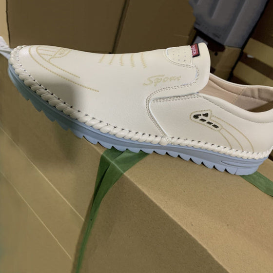 Mäns skinnskor i mjuk sula