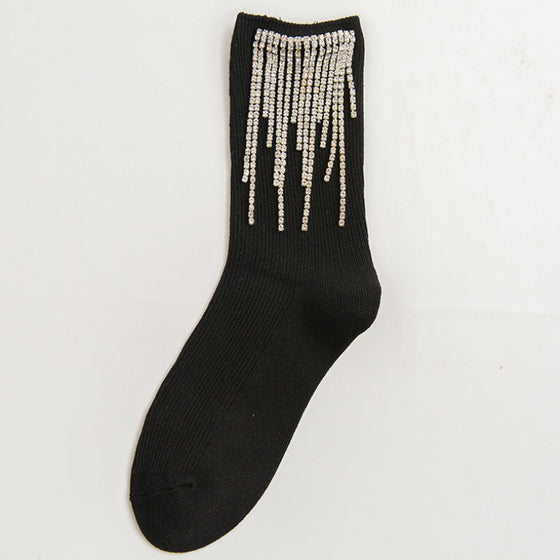 Damstrumpor med tofsar