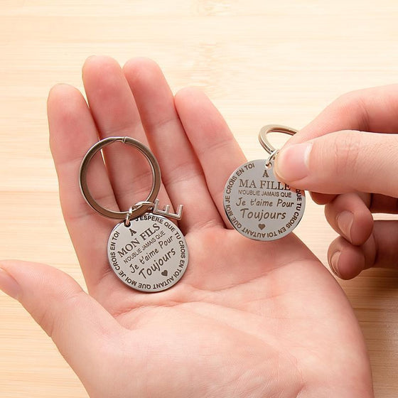 Till min son / min dotter nyckelring