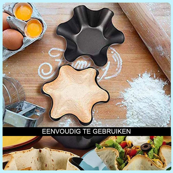 Blombladsformad bakskål i kolstål