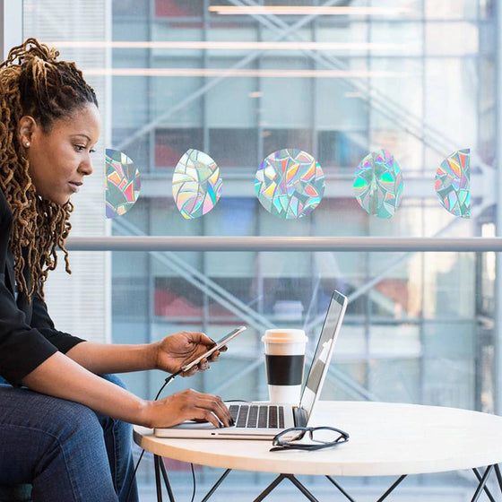 Färgglada glasklistermärken