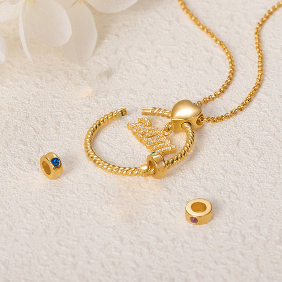 Födelsesten halsband till mamma