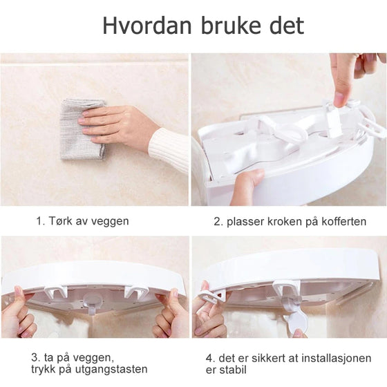Hörnhylla Badrum utan skruvar
