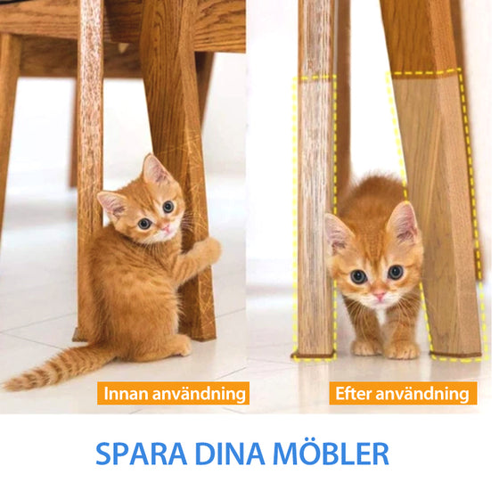 Katter reptåliga möbelskyddstejp (2 stycken och 10 spikar)