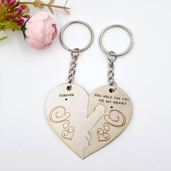 Du håller nyckeln till mitt hjärta för alltid Par Nyckelring