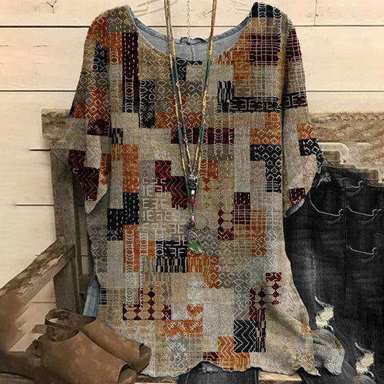 Kortärmad T-shirt med tryck