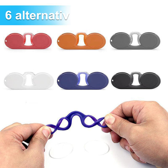 Armlösa läsglasögon med flera fokus