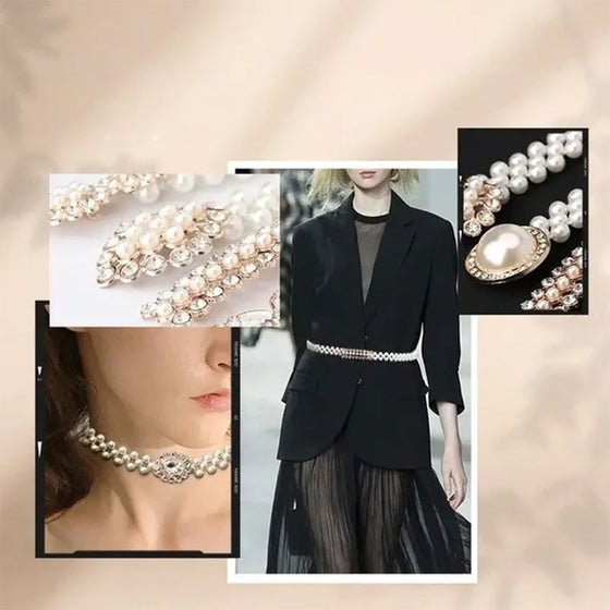 Elegant elastisk midjepärlkedja