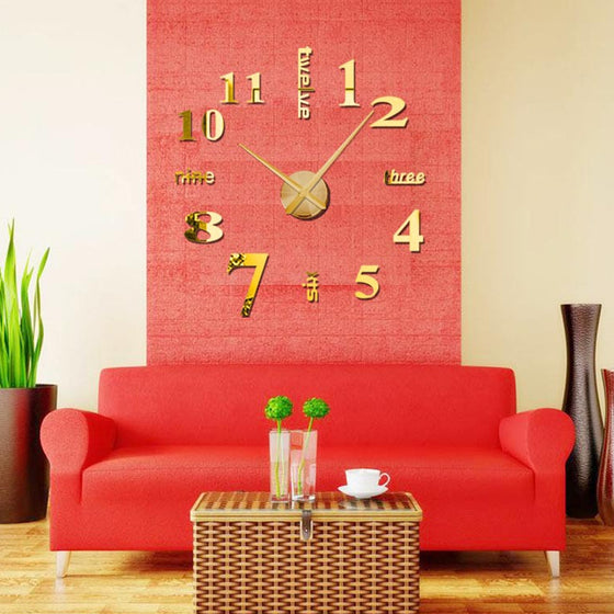 Modern DIY stansfri väggklocka