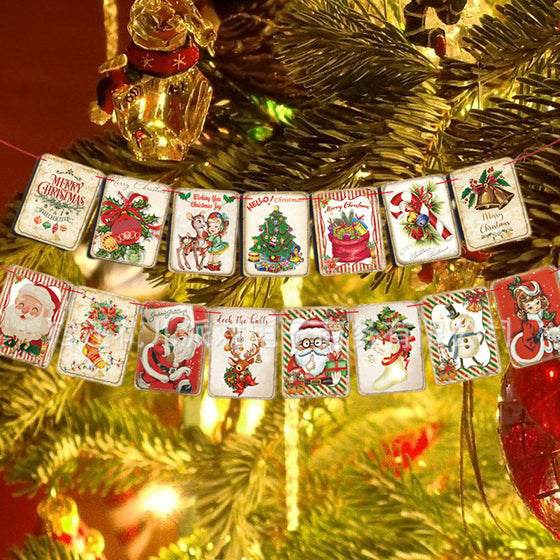 Glad Jul Eldstuga Banderoll