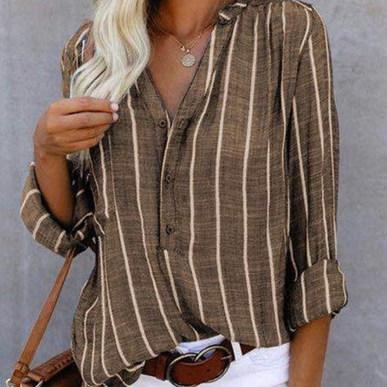 Randig skjorta för kvinnor