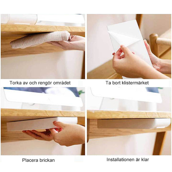 Självhäftande Dold skrivbordslåda