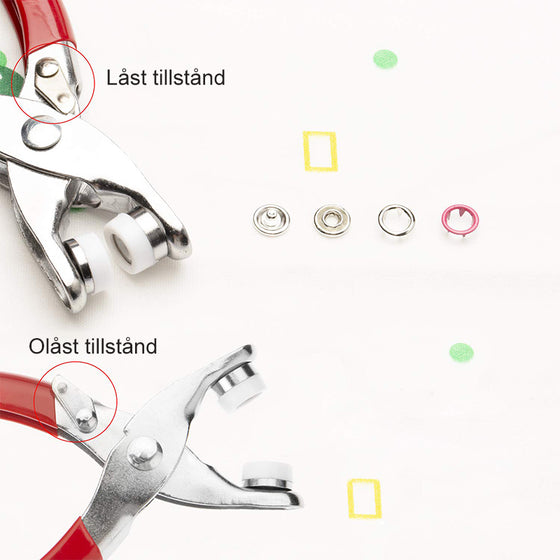 Metall Snäppknapp Set | Flera färger