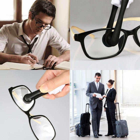 Bekvämt bärbart rengöringsverktyg för glasögon