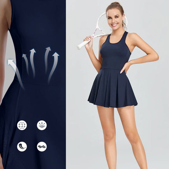 Dubbla lager sporttennisklänning