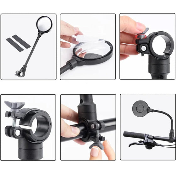 Justerbara styreftermonterade backspeglar