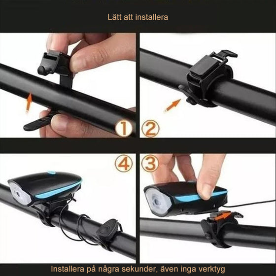 Cykel USB Laddningshorn Framljus