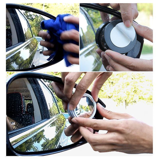 Justerbara bilspeglar för döda vinklar