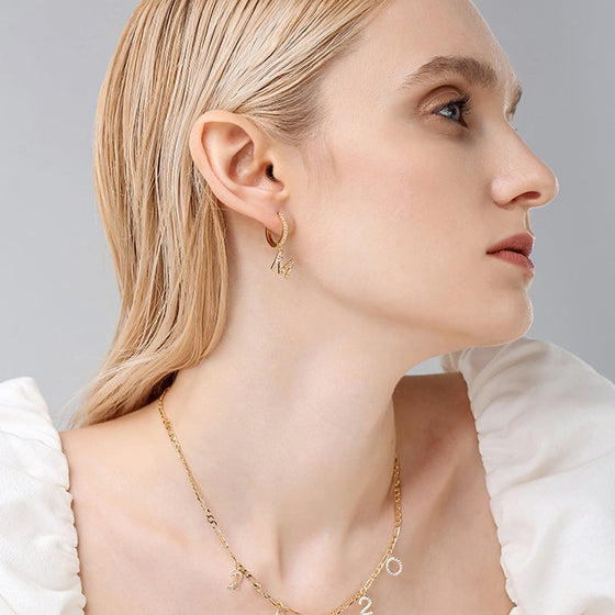 Alfabet ring örhängen