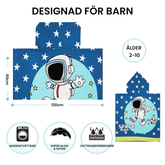 Strandhanddukar med huva för barn