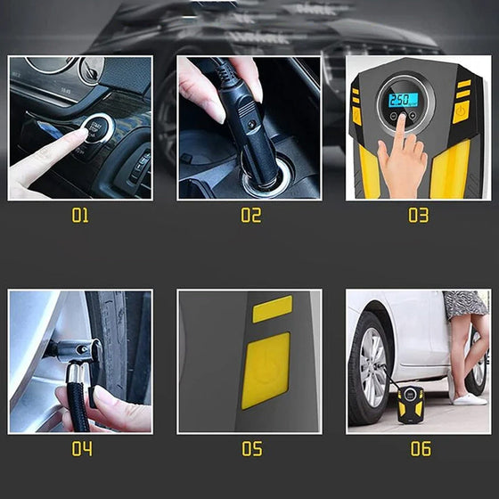 Bärbar digital display luftpump